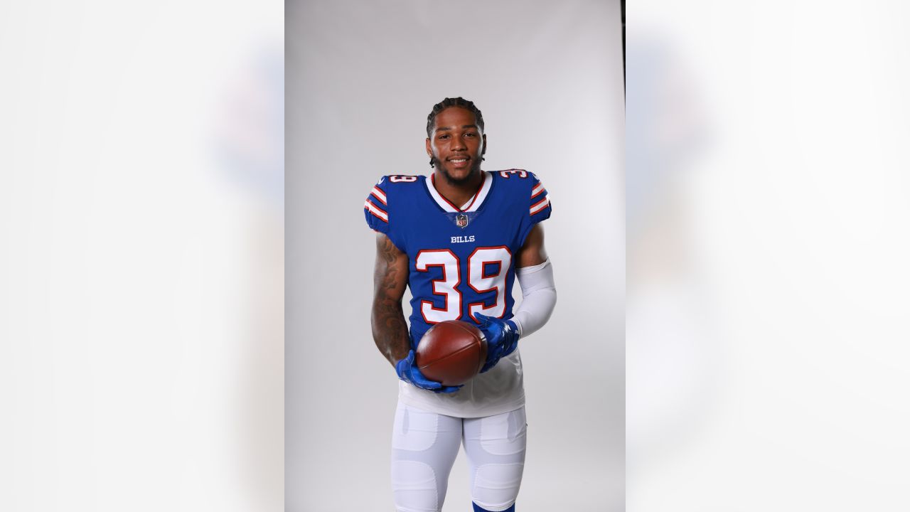 Buffalo Bills defensive end Boogie Basham defends in the second half of an  NFL football game against the Carolina Panthers, Sunday, Dec. 19, 2021, in  Orchard Park, N.Y. (AP Photo/Adrian Kraus Stock