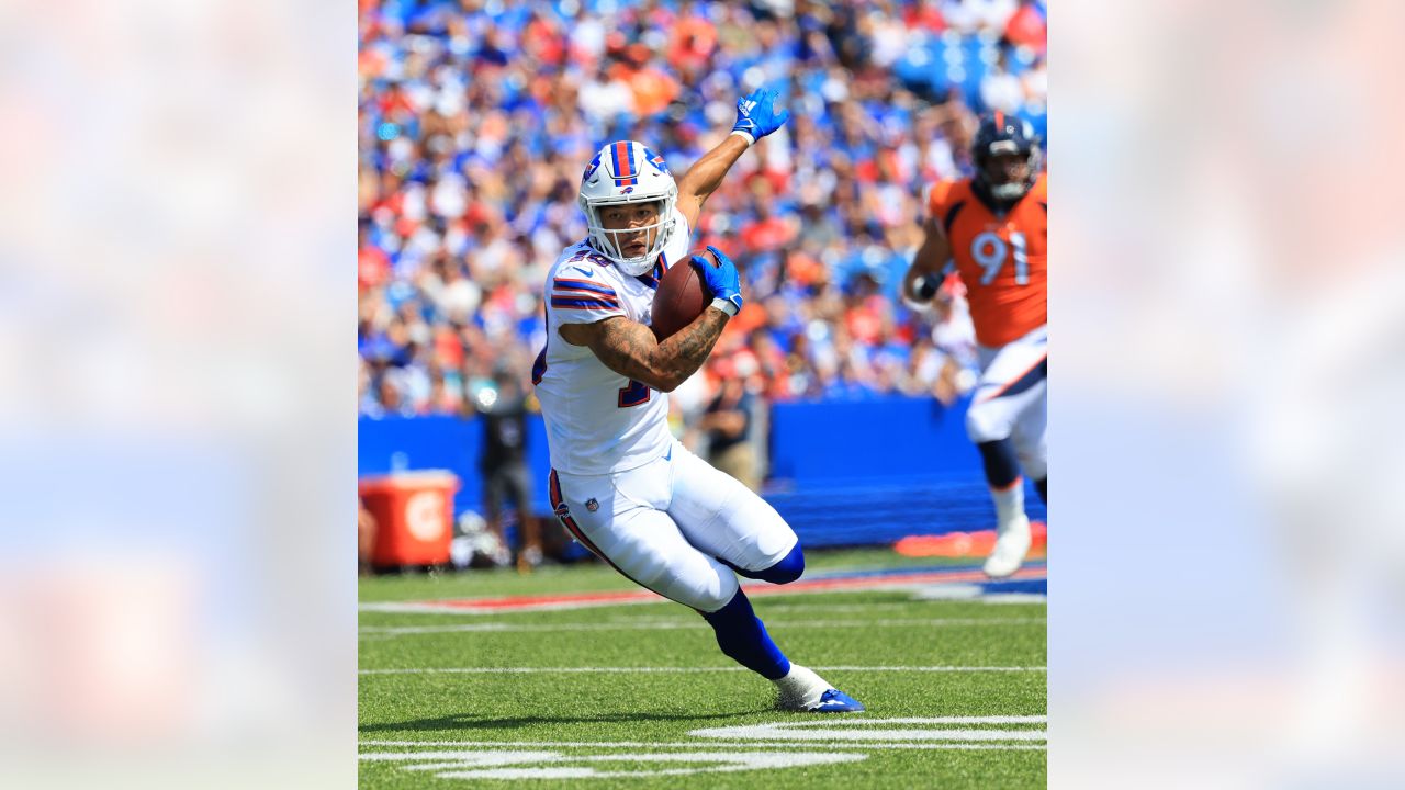 Buffalo Bills punter Matt Araiza warms up before a preseason NFL