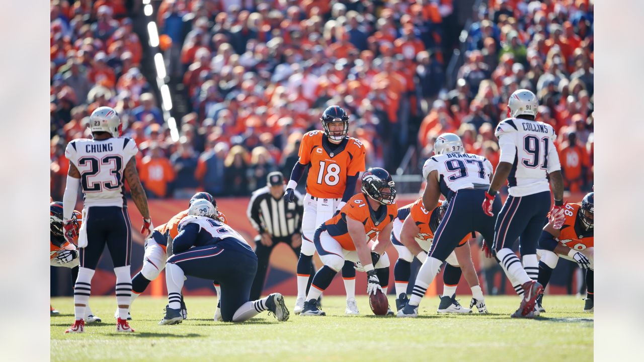 Denver Broncos quarterback Peyton Manning throws during the AFC  Championship game at Sports Authority Field at Mile High in Denver on  January 19, 2014. Denver will be the home team against the