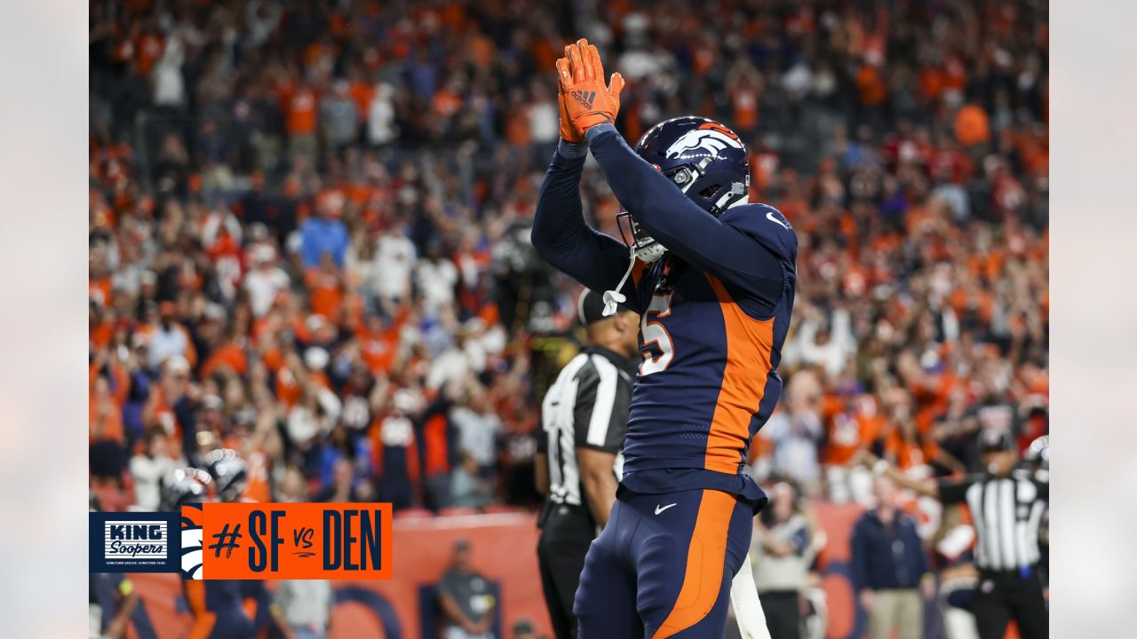 Denver Broncos punter Corliss Waitman's 47-yard punt pins the San