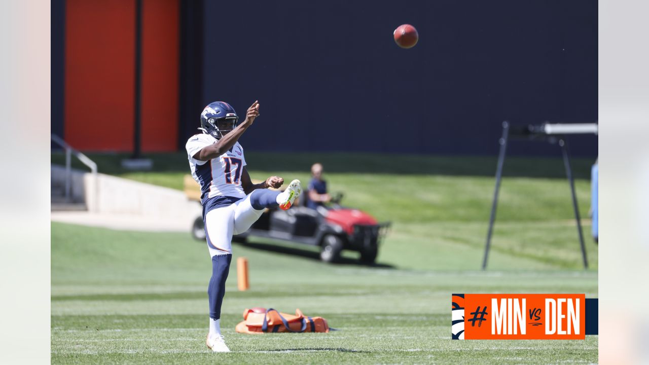 Games balls for the Denver Broncos preseason win over Minnesota