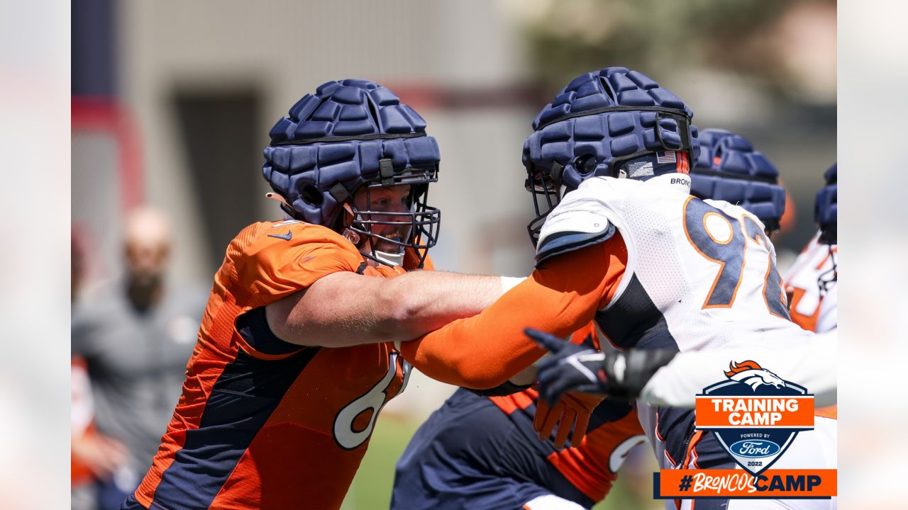 Some Broncos Linemen Appear At Training Camp With Unusual Extra Padding On  Outside Of Helmets - CBS Colorado