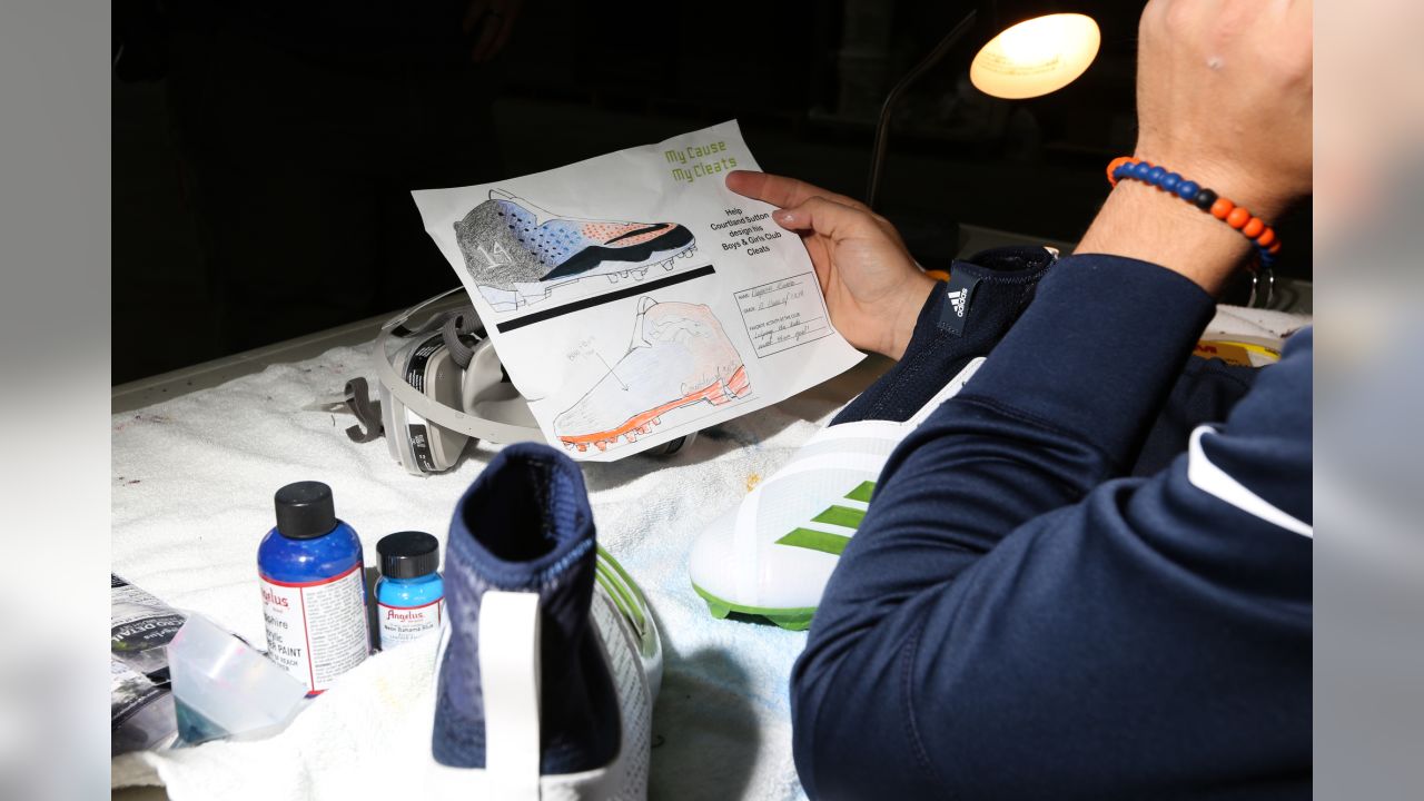 An inside look at the painting process for Courtland Sutton's cleats representing Boys & Girls Clubs of America for the 2018 My Cause My Cleats campaign.