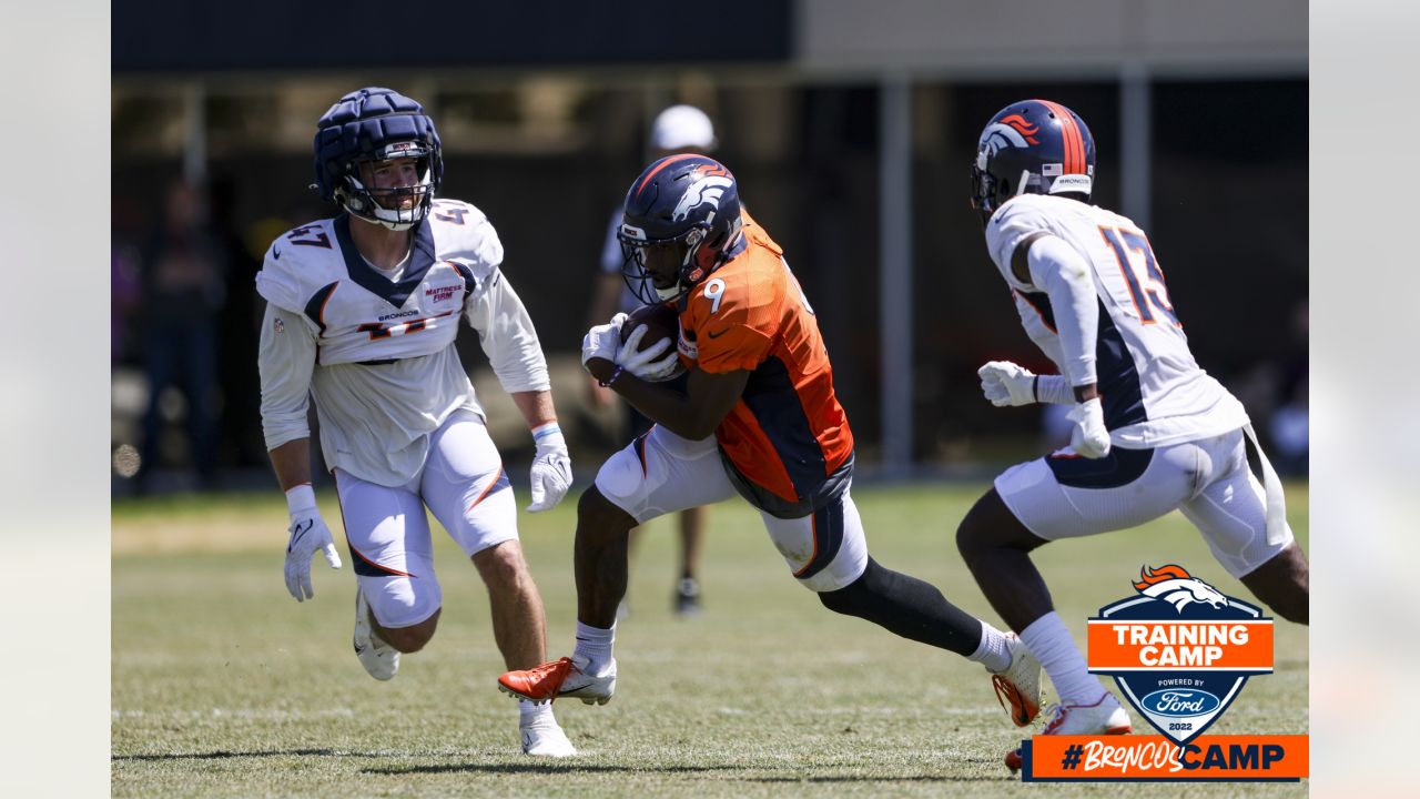 Broncos Camp Notebook: Calvin Anderson praises Russell Wilson's