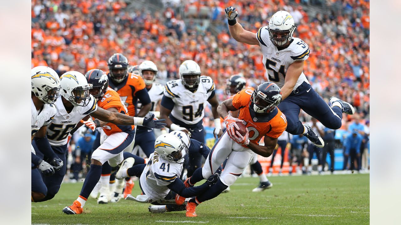 September 16, 2018: Denver Broncos wide receiver Emmanuel Sanders (10)  during second quarter of an NFL matchup between the Oakland Raiders and the Denver  Broncos at Broncos Stadium at Mile High Denver