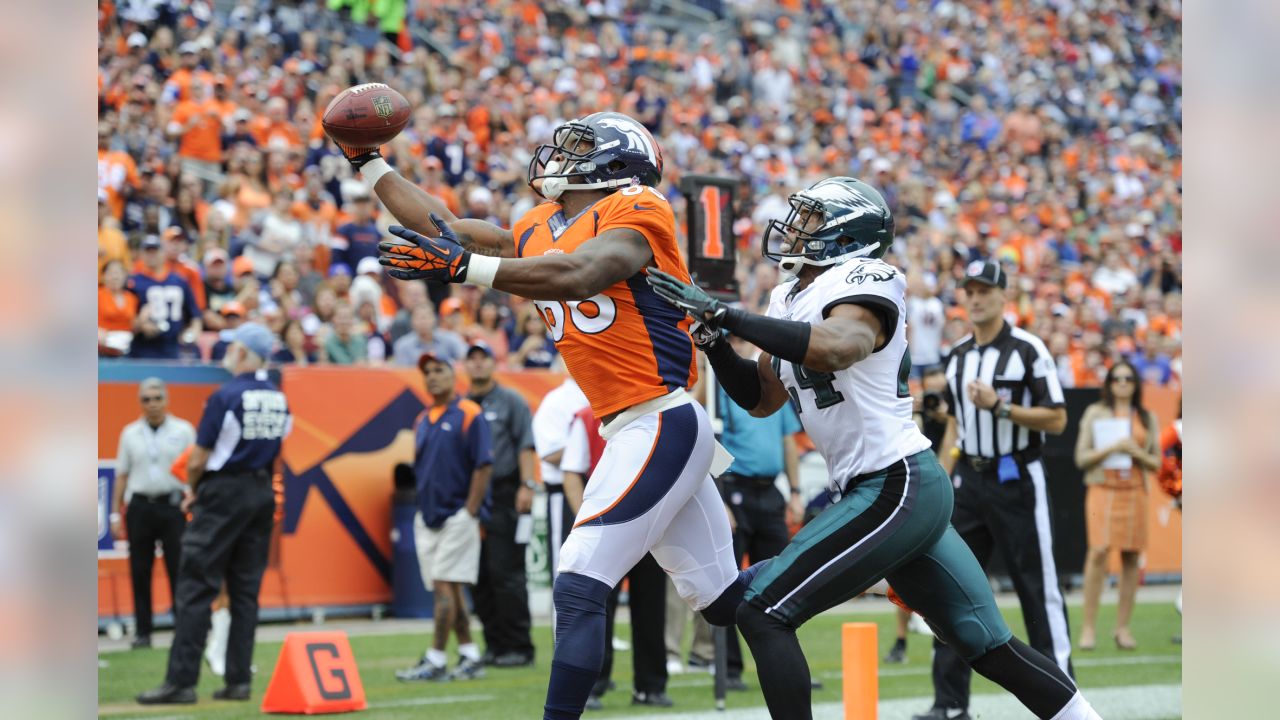 Denver Broncos wide receiver Demaryius Thomas pulls in a pass