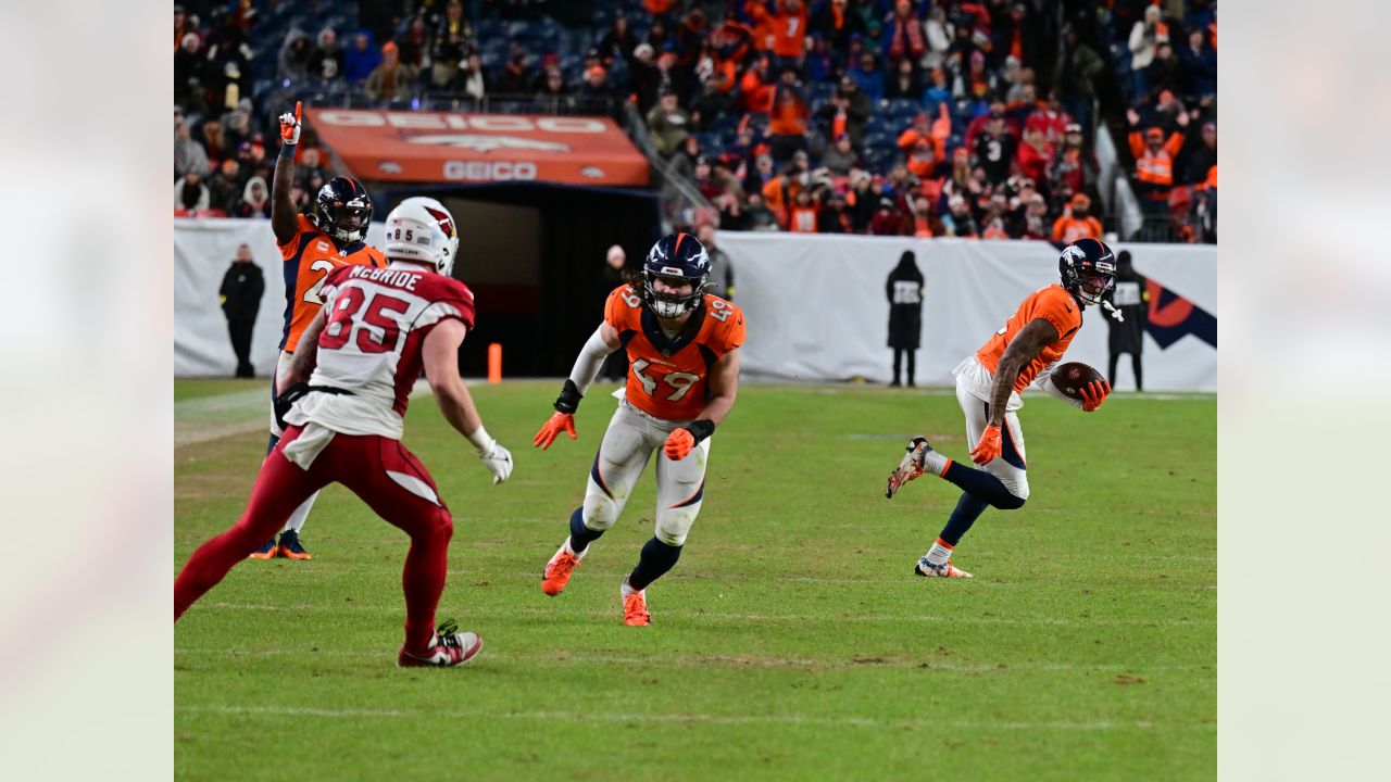 Denver, USA. October 23, 2022: Denver Broncos cornerback Pat Surtain II (2)  drops back in coverage during the second half of the football game between  the Denver Broncos and New York Jets.