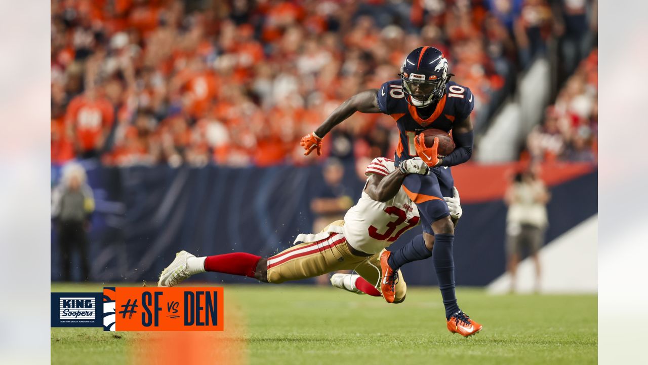 Denver Broncos punter Corliss Waitman warms up before a preseason NFL  football game against the Buffalo Bills in Orchard Park, N.Y., Saturday,  Aug. 20, 2022. (AP Photo/Adrian Kraus Stock Photo - Alamy