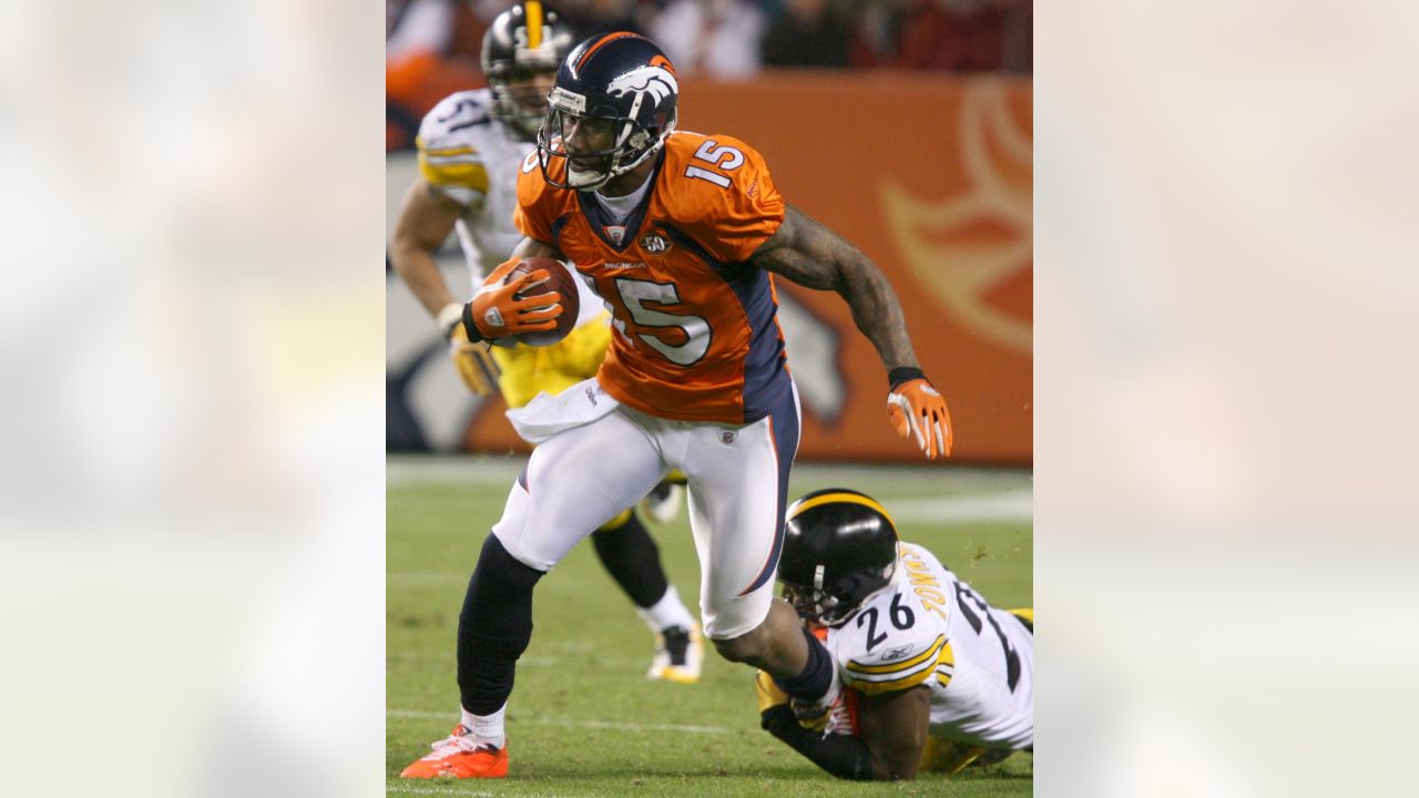 Broncos legend Brandon Marshall joins Broncos for offseason workout