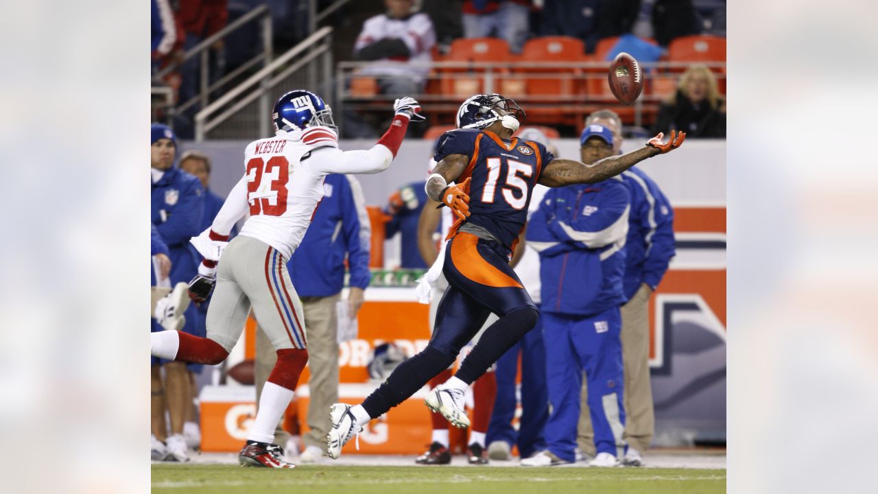 Brandon Marshall of the Denver Broncos makes a reception against