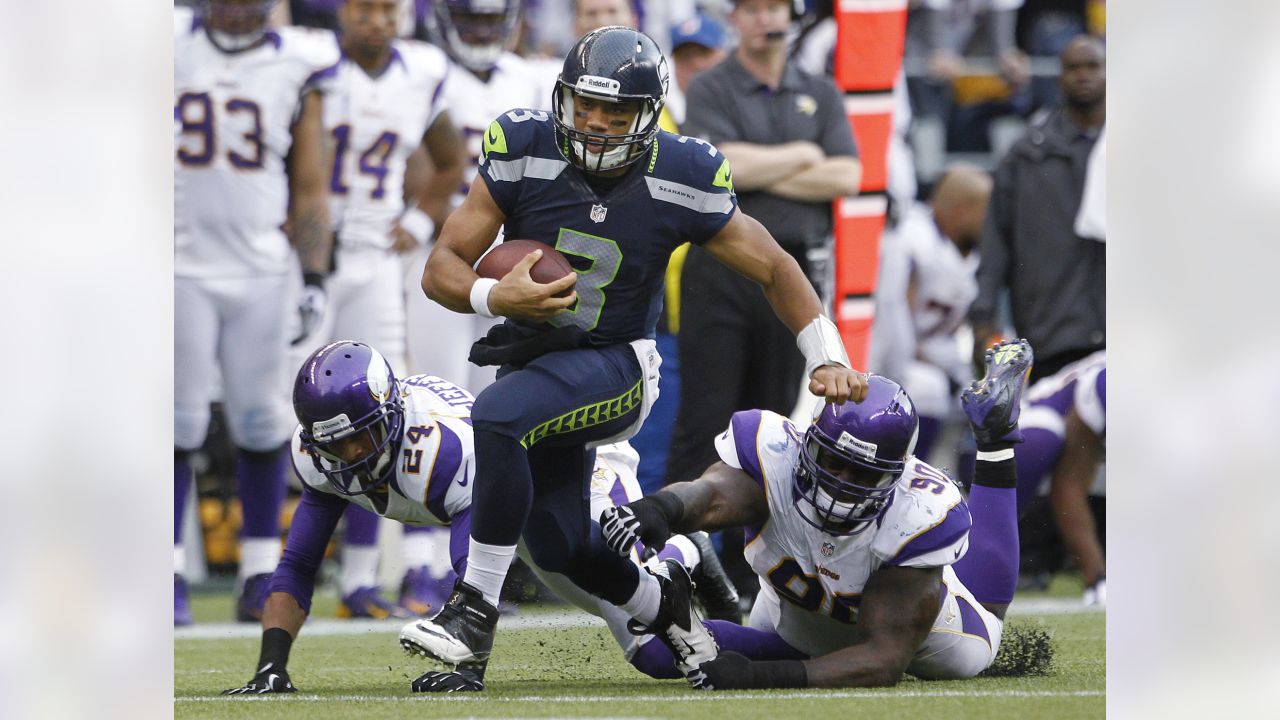 Seattle Seahawks quarterback Russell Wilson, Minnesota Vikings