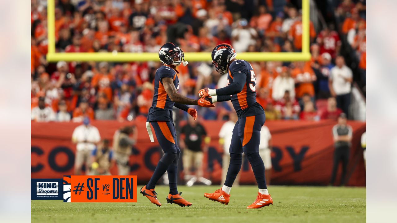 Denver Broncos punter Corliss Waitman's 47-yard punt pins the San