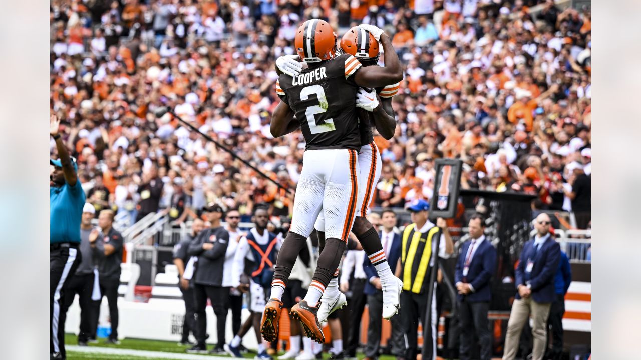 Cleveland Browns cornerback Martin Emerson Jr. (23) on defense during an  NFL football game against the Carolina Panthers, Sunday, Sep. 11, 2022, in  Charlotte, N.C. (AP Photo/Brian Westerholt Stock Photo - Alamy