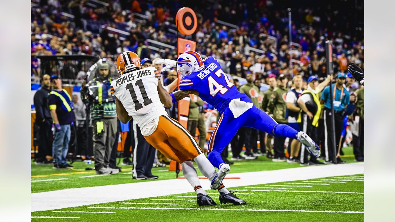 Donovan Peoples-Jones White Cleveland Browns Game-Used #11 Jersey vs.  Buffalo Bills on November 20