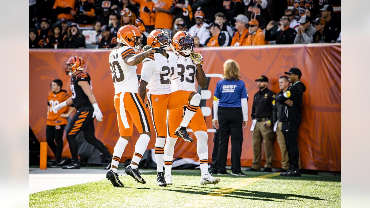 Cleveland Browns cornerback Denzel Ward vs. Cincinnati Bengals, November 7,  2021 