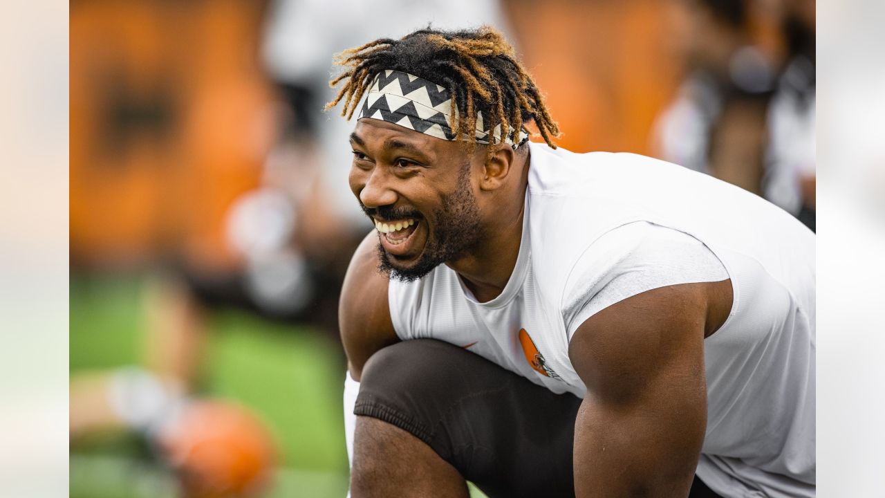 Browns' Joe Woods says 'everything's good' with him and Myles Garrett