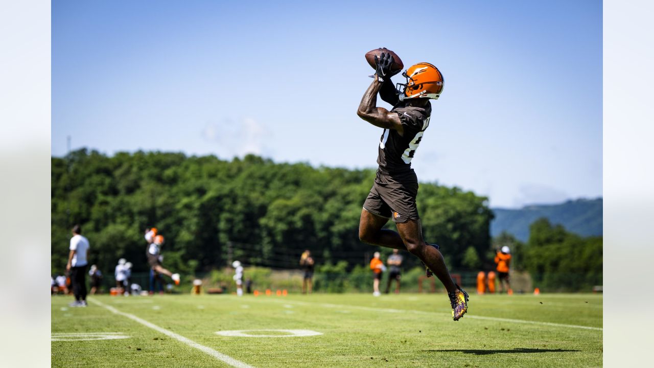 Cleveland Browns owners Jimmy Haslam, top center, and Dee Haslam, top  right, watch during an NFL football practice in Berea, Ohio, Sunday, Aug.  14, 2022. (AP Photo/David Dermer Stock Photo - Alamy