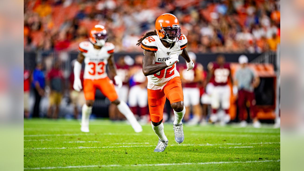 Cleveland Browns running back Dontrell Hilliard returns a kickoff during an  NFL preseason football game against the Washington Redskins, Thursday, Aug.  8, 2019, in Cleveland. Cleveland won 30-10. (AP Photo/David Richard Stock