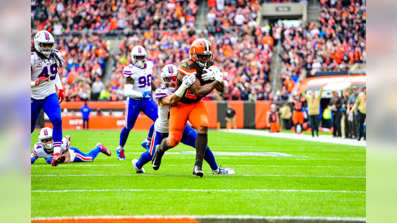 Cleveland Browns wide receiver Jarvis Landry celebrates after the Browns  defeated the Buffalo Bills 19-16 in an NFL football game, Sunday, Nov. 10,  2019, in Cleveland. (AP Photo/David Richard Stock Photo - Alamy