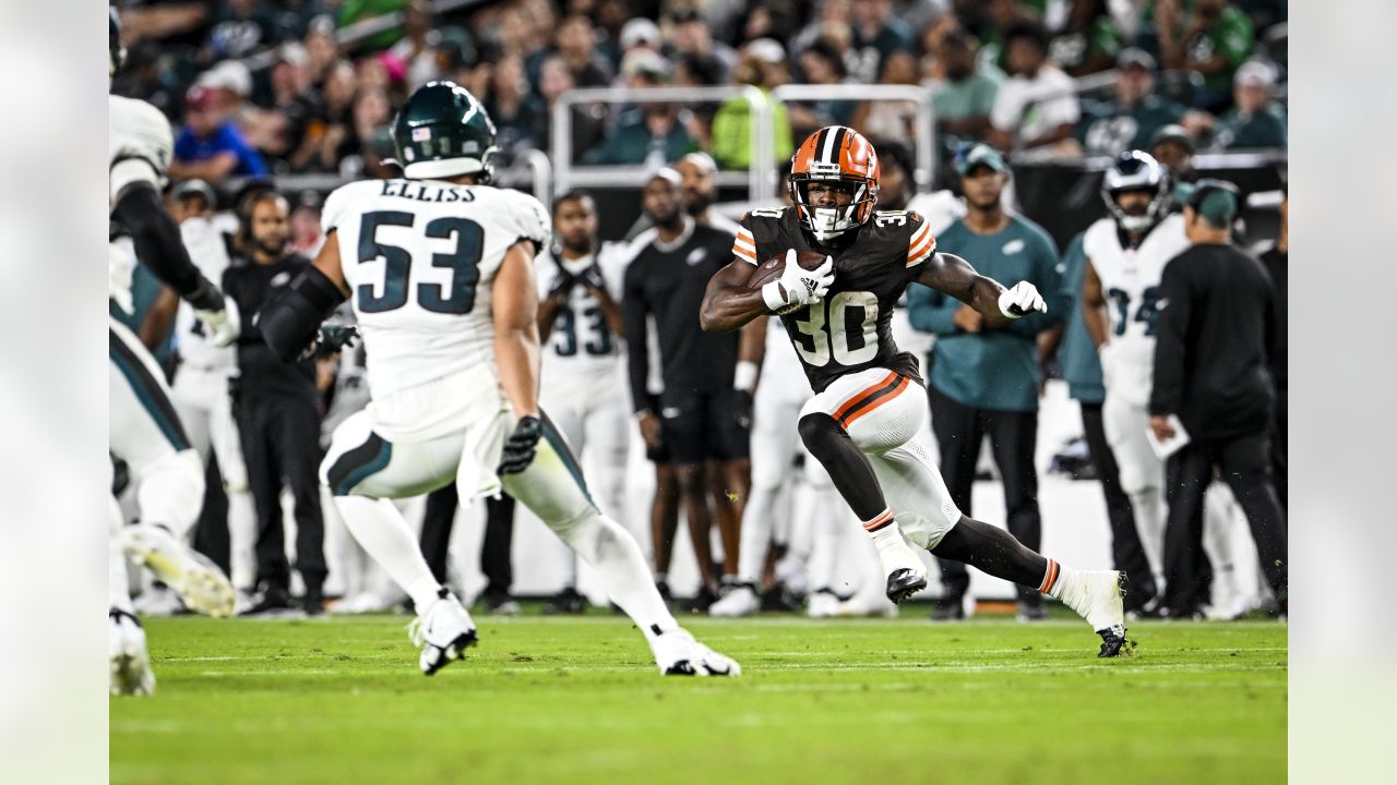 Cleveland Browns vs. Philadelphia Eagles. Fans support on NFL Game