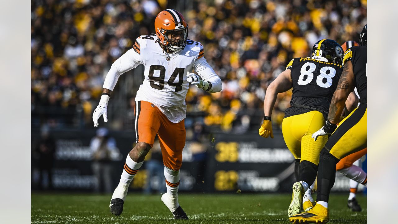 Denzel Ward Cleveland Browns Game-Used #21 White Jersey vs. Pittsburgh  Steelers on January 8, 2023