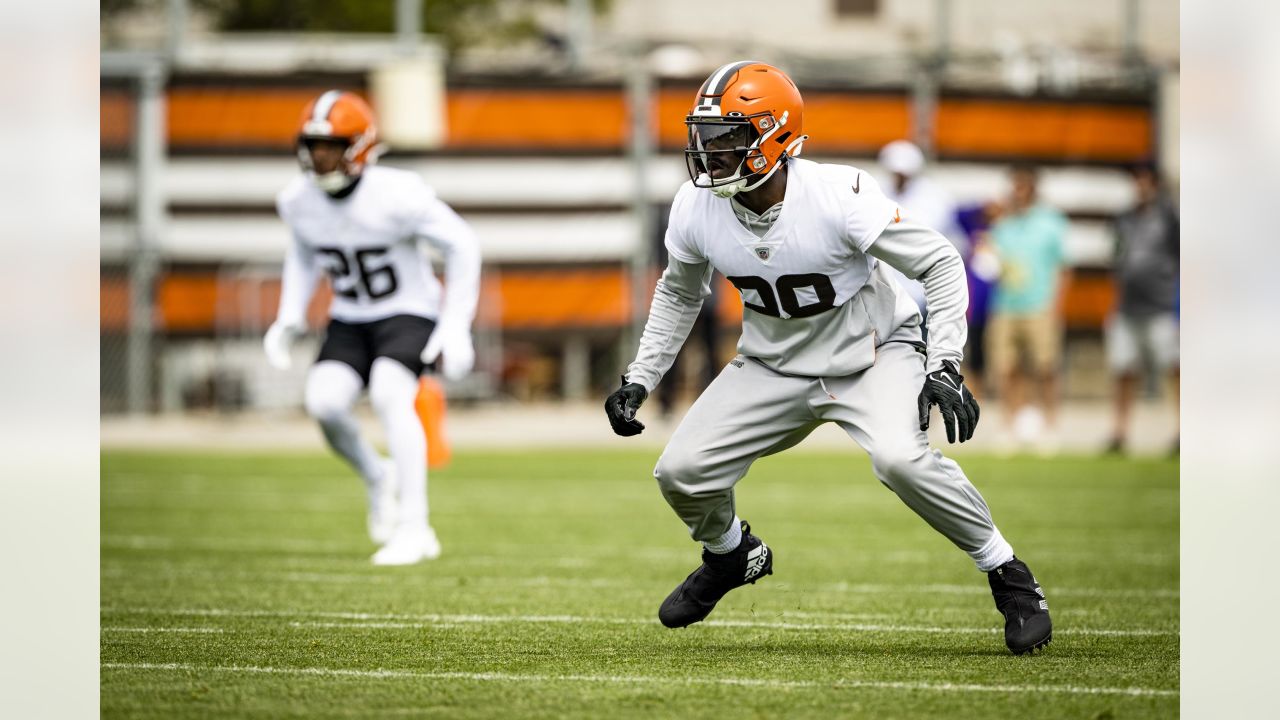 Which Browns offensive tackle is standing out in training camp? 