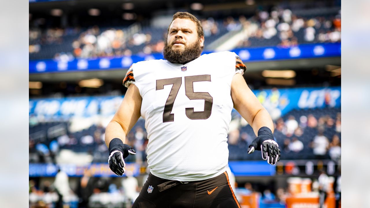 Joel Bitonio Cleveland Browns Practice-Used #75 Brown Jersey from the  2021-22 NFL Season