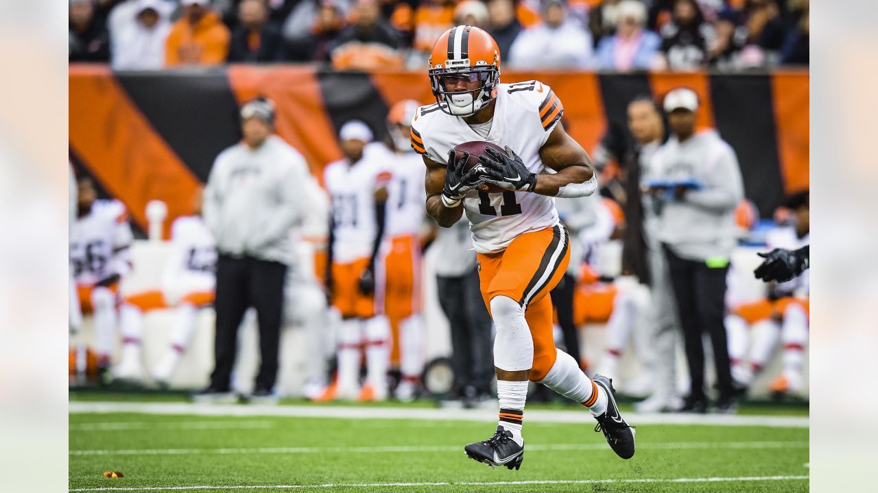 Cincinnati Bengals linebacker Michael Johnson in action against the  Cleveland Browns in the second half of an NFL football game, Sunday, Dec.  19, 2010, in Cincinnati. (AP Photo/David Kohl Stock Photo - Alamy