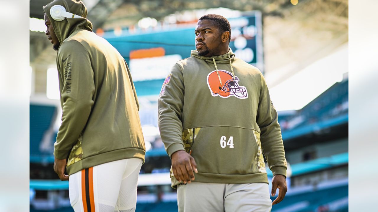 Denzel Ward Brown Cleveland Browns Game-Used #21 Jersey vs. Miami Dolphins  on November 13 2022