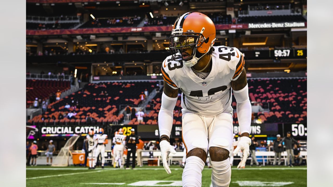 Cleveland Browns cornerback Martin Emerson Jr. (23) is shown during an NFL  football game against the Atlanta Falcons, Sunday, Oct. 2, 2022, in  Atlanta. (AP Photo/John Amis Stock Photo - Alamy