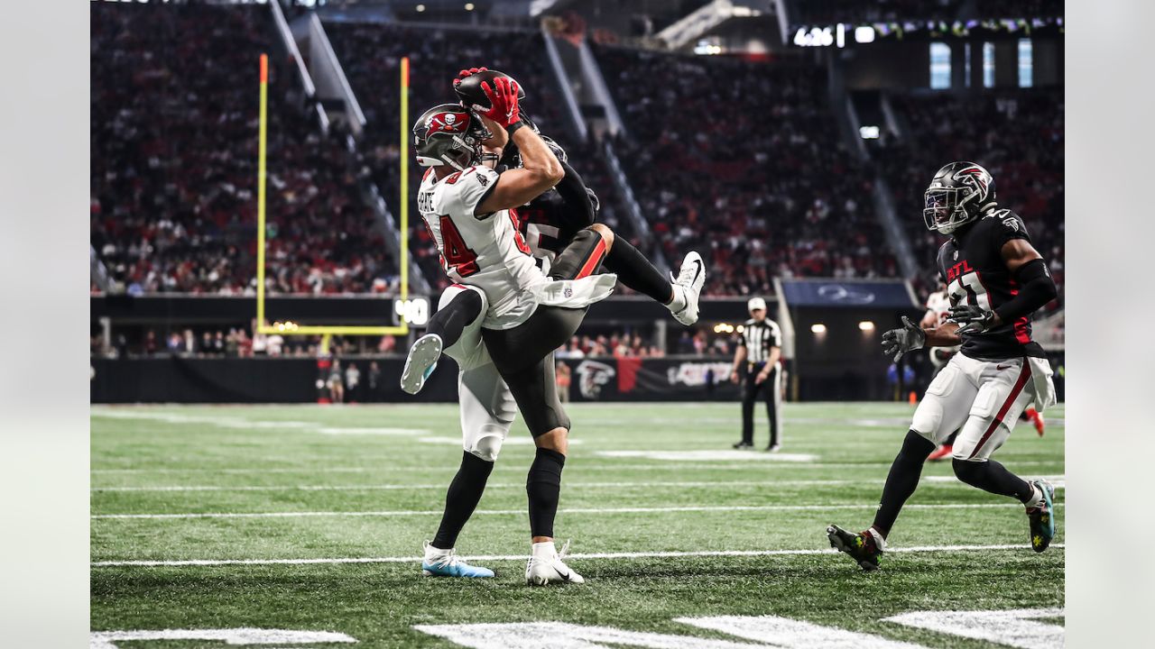 Tampa Bay Buccaneers cornerback Sean Murphy-Bunting (23) works during the  first half of an NFL football game against the Atlanta Falcons, Sunday,  Jan. 8, 2023, in Atlanta. The Atlanta Falcons won 30-17. (