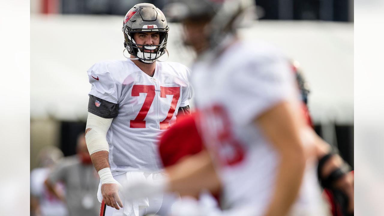 TAMPA, FL - JUL 26: Alex Cappa (65) goes thru a drill during the Tampa Bay  Buccaneers Training Camp on July 26, 2021 at the AdventHealth Training  Center at One Buccaneer Place