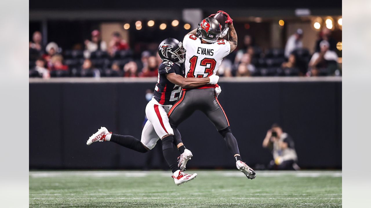 Tampa Bay Buccaneers cornerback Sean Murphy-Bunting (23) works during the  first half of an NFL football game against the Atlanta Falcons, Sunday,  Jan. 8, 2023, in Atlanta. The Atlanta Falcons won 30-17. (