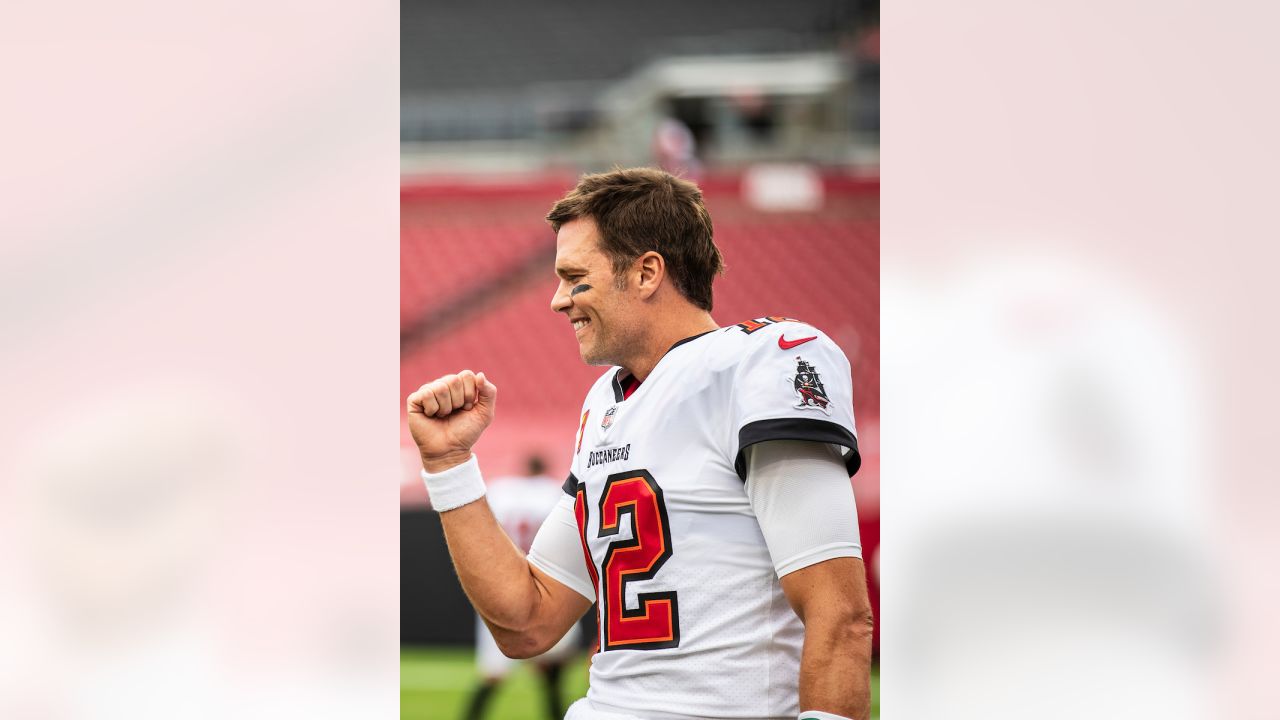 TAMPA, FL - OCTOBER 02: Tampa Bay Buccaneers Quarterback Tom Brady (12)  prior to a game between the Kansas City Chiefs and the Tampa Bay Buccaneers  on October 02, 2022, at Raymond