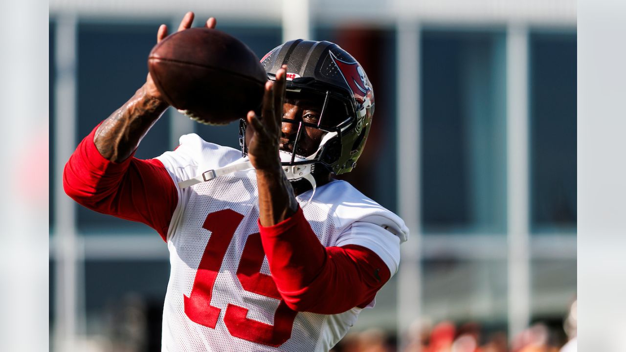 Tampa Bay Buccaneers wide receiver David Moore (19) before a