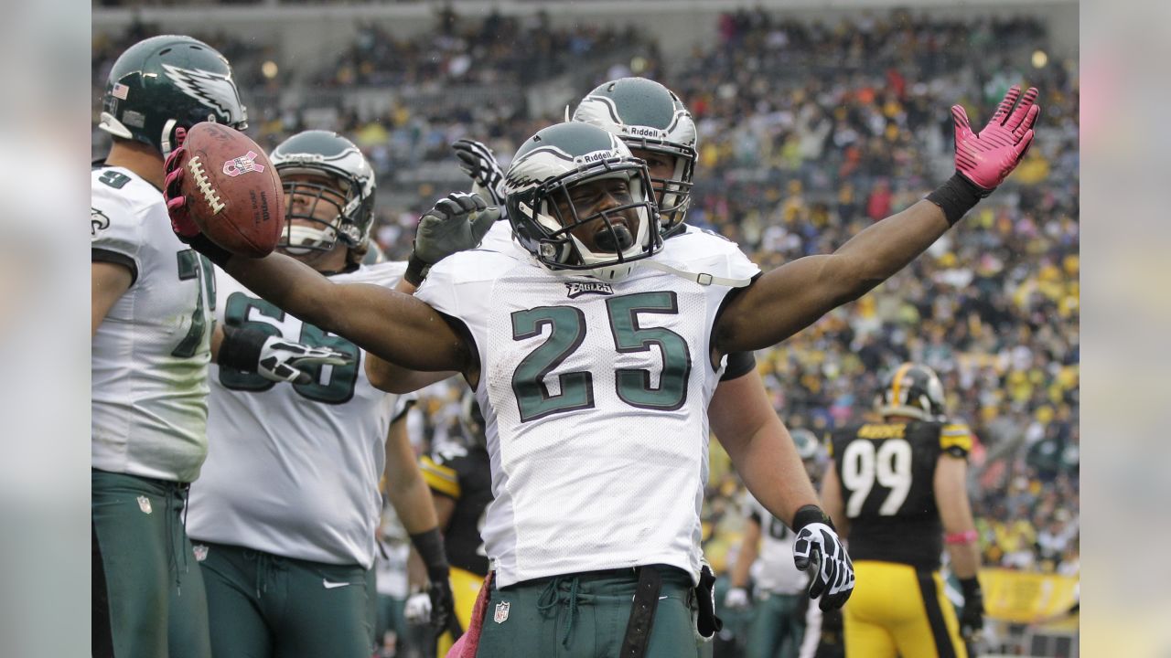 Tampa Bay Buccaneers' Daniel Te'o-Nesheim (50) grabs the jersey of  Philadelphia Eagles running back LeSEan McCoy (25) during their NFL  football game Sunday, Oct. 13, 2013 in Tampa, Fla. (AP Photo/Steve Nesius