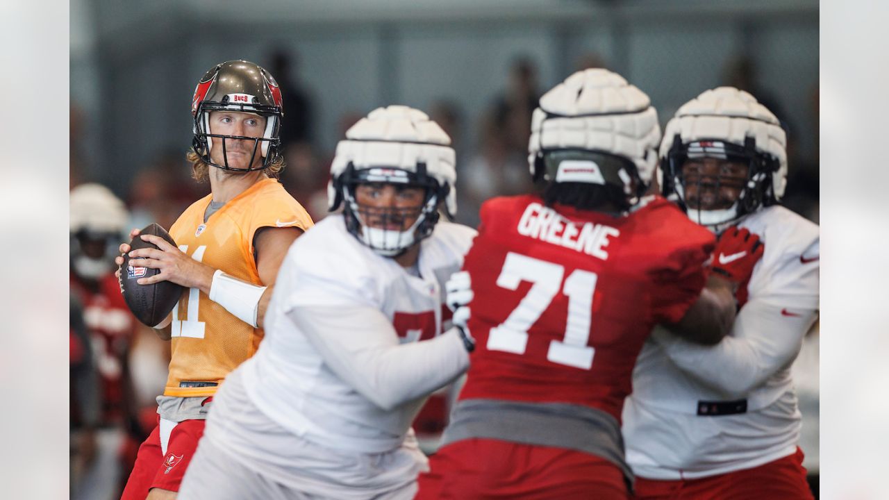 Tampa Bay Buccaneers defensive lineman Mike Greene at the NFL football  team's rookie training minicamp practice Friday, May 13, 2022, in Tampa,  Fla. (AP Photo/Chris O'Meara Stock Photo - Alamy