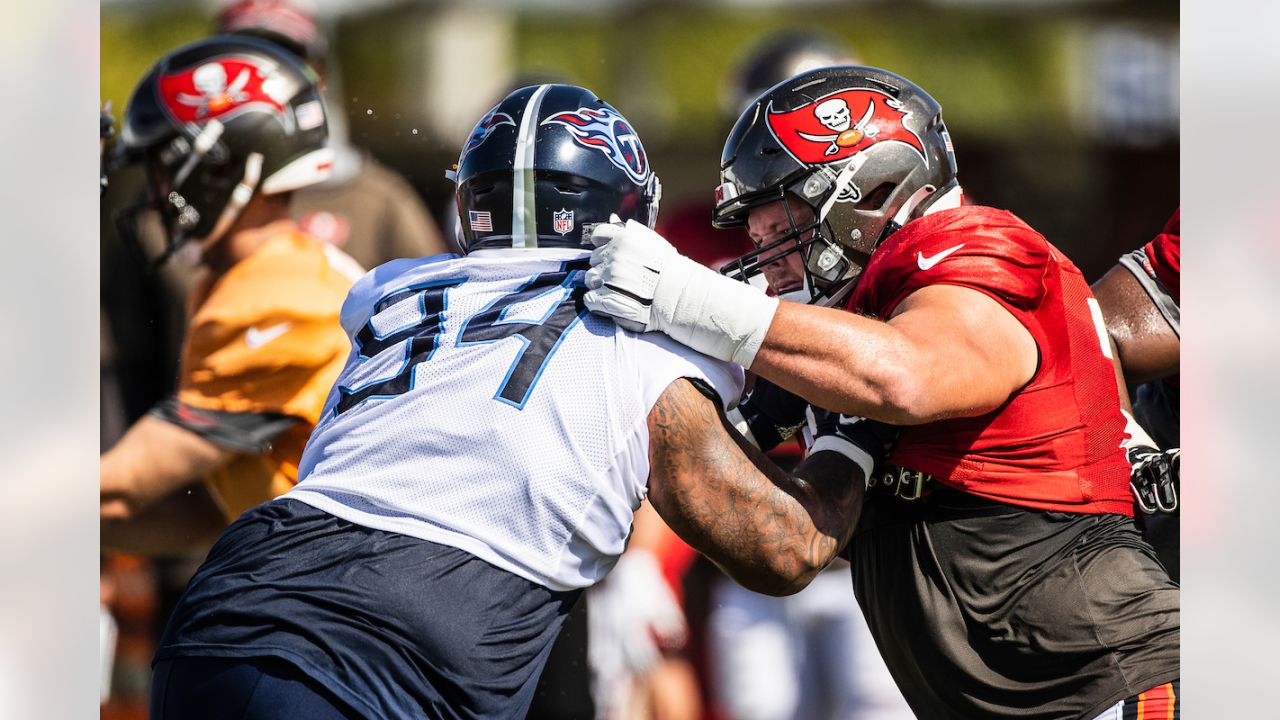 Tampa Bay Buccaneers offensive tackle Josh Wells (72) takes the