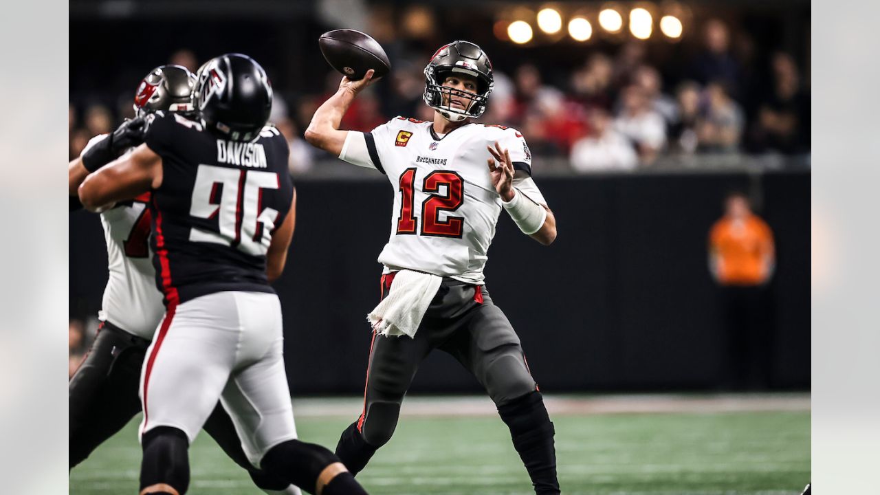 Tampa Bay Buccaneers cornerback Sean Murphy-Bunting (23) works during the  first half of an NFL football game against the Atlanta Falcons, Sunday,  Jan. 8, 2023, in Atlanta. The Atlanta Falcons won 30-17. (