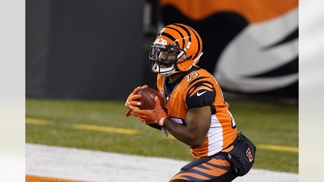 Tampa Bay Buccaneers running back Giovani Bernard (25) runs the ball during  an NFL wild-card playoff football game, Sunday, Jan. 16, 2022. (AP  Photo/Don Montague Stock Photo - Alamy