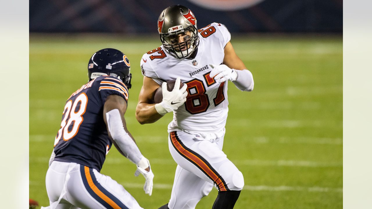 FILE - Tampa Bay Buccaneers tight end Rob Gronkowski (87) celebrates his  touchdown against the Philadelphia Eagles during the second half of an NFL  wild-card football game Sunday, Jan. 16, 2022, in