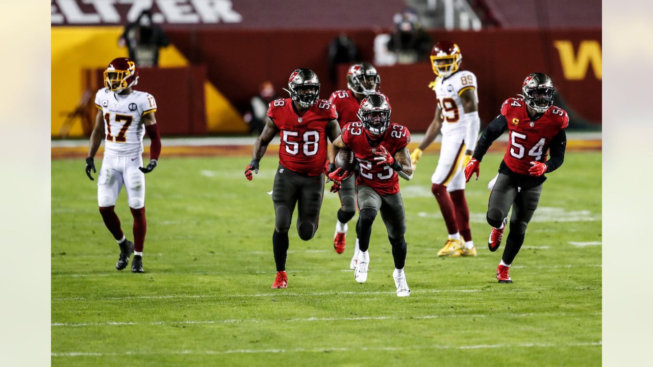 Tampa Bay Buccaneers inside linebacker Kevin Minter (51) in action during  an NFL wild-card playoff football game against the Washington Football  Team, Saturday, Jan. 9, 2021 in Landover, Md. (AP Photo/Daniel Kucin