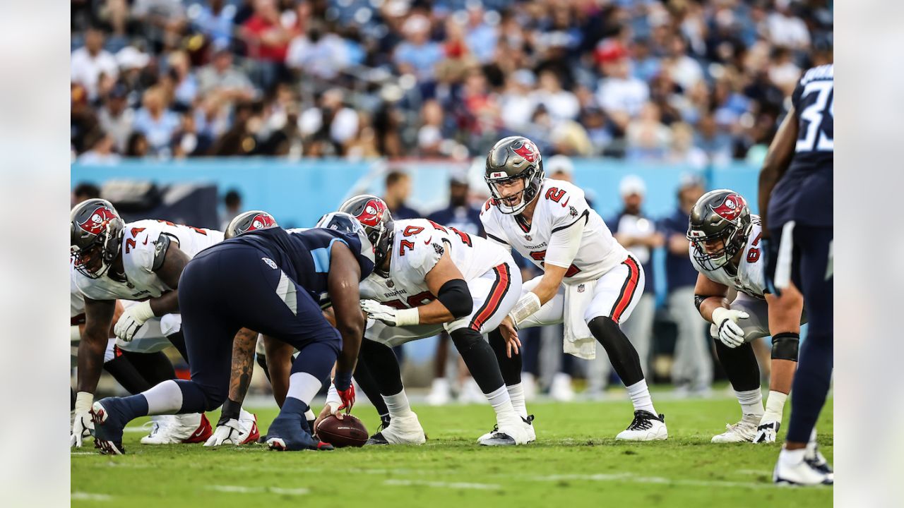 Tampa Bay Buccaneers linebacker Joe Jones (53) during the first half of an  NFL preseason football game against the Tennessee Titans Saturday, Aug. 21,  2021, in Tampa, Fla. (AP Photo/Mark LoMoglio Stock