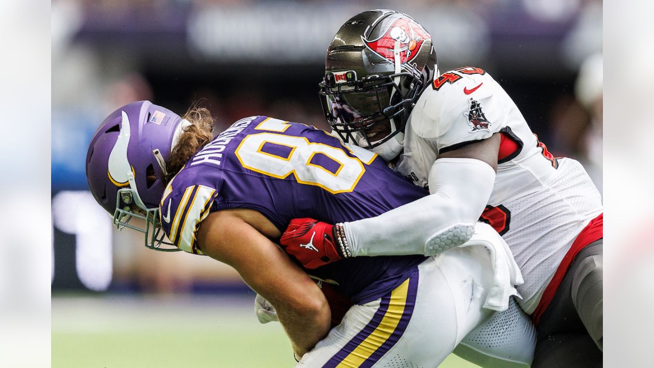 Tampa Bay Buccaneers guard Nick Leverett (60) watches action during warmups  before their game against the Tennessee Titans Saturday, Aug. 20, 2022, in  Nashville, Tenn. (AP Photo/Wade Payne Stock Photo - Alamy