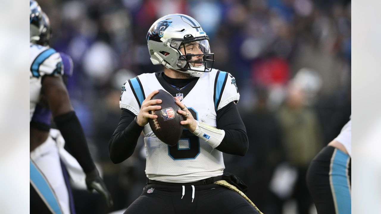 A Baltimore Ravens helmet is seen on the bench during the first half of an NFL  football preseason game against the Jacksonville Jaguars, Thursday, Aug. 8,  2019, in Baltimore. (AP Photo/Nick Wass