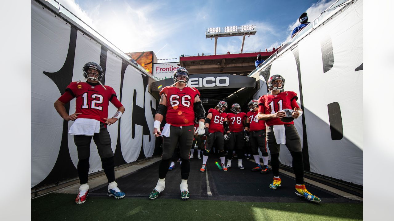 October 14, 2021: Tampa Bay Buccaneers quarterback Blaine Gabbert (11) in  action prior to the NFL game between the Tampa Bay Buccaneers and the  Philadelphia Eagles at Lincoln Financial Field in Philadelphia