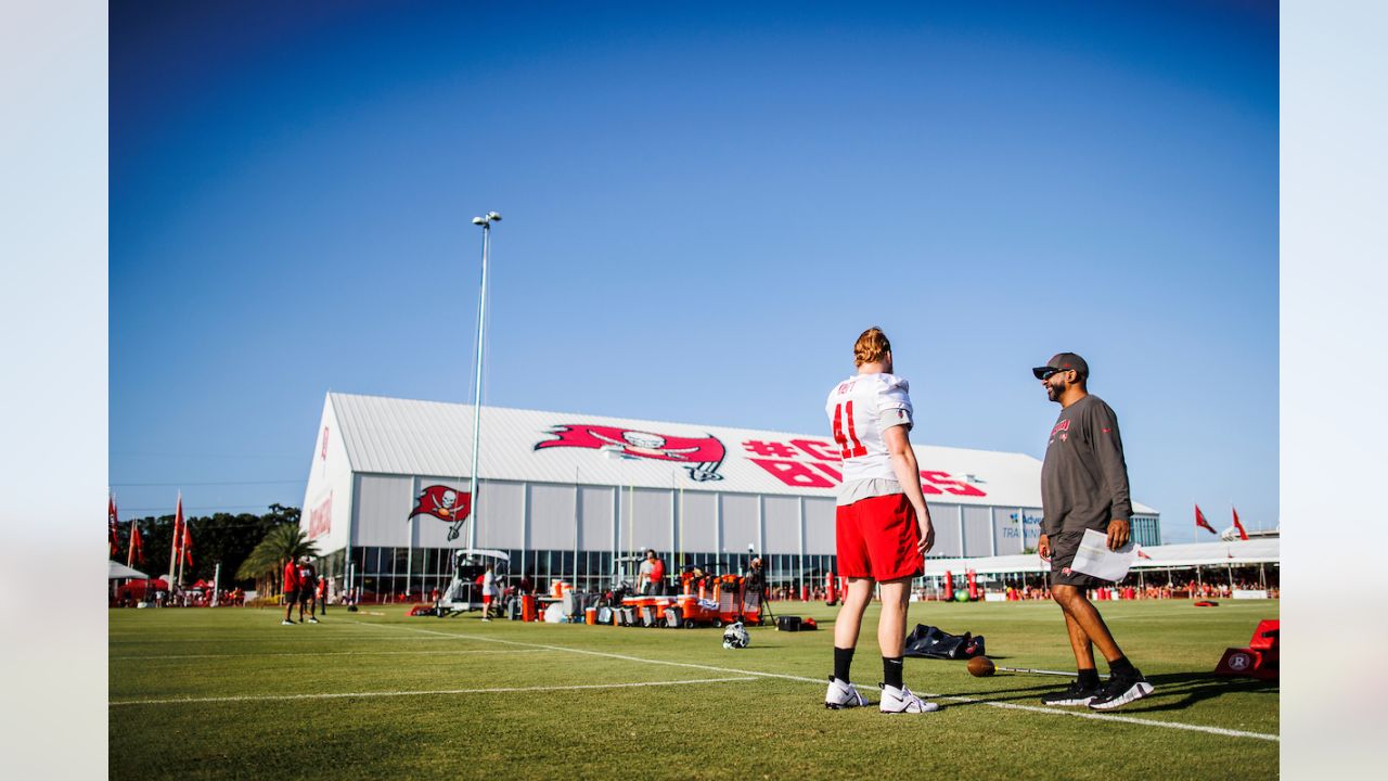 The season's first pads-on day at the Tampa Bay Buccaneers Training Camp,  was no ordinary day at One Buc Place, Tampa, Florida, July 31, 2017.  Instead of the bleachers filled with your