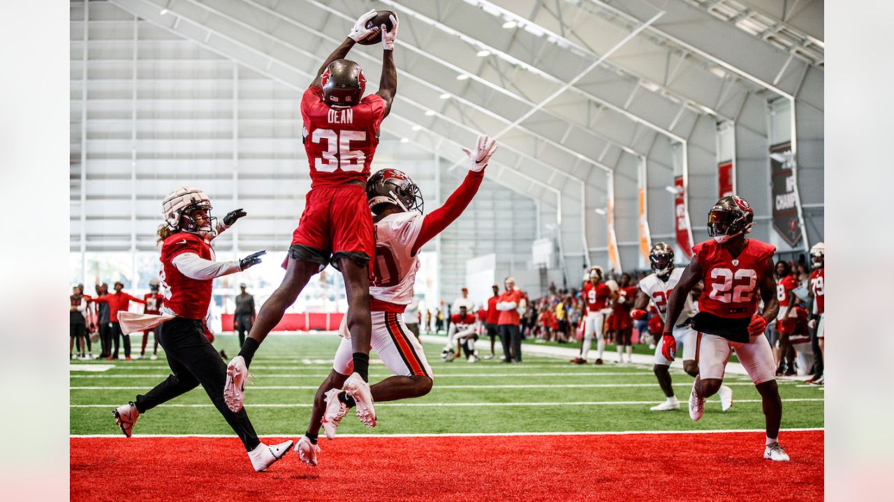 Tampa Bay Buccaneers tight end Cade Otton (88) after a catch during an NFL  football training camp practice Monday, July 31, 2023, in Tampa, Fla. (AP  Photo/Chris O'Meara Stock Photo - Alamy