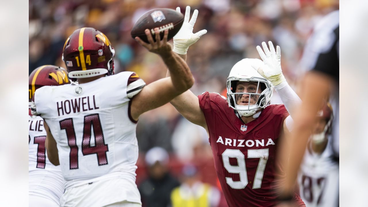 Arizona Cardinals linebacker Dennis Gardeck (45) rushes during a NFL  football game against the Houston Texans, Sunday, Oct. 24, 2021, in  Glendale, Ariz. (AP Photo/Matt Patterson Stock Photo - Alamy