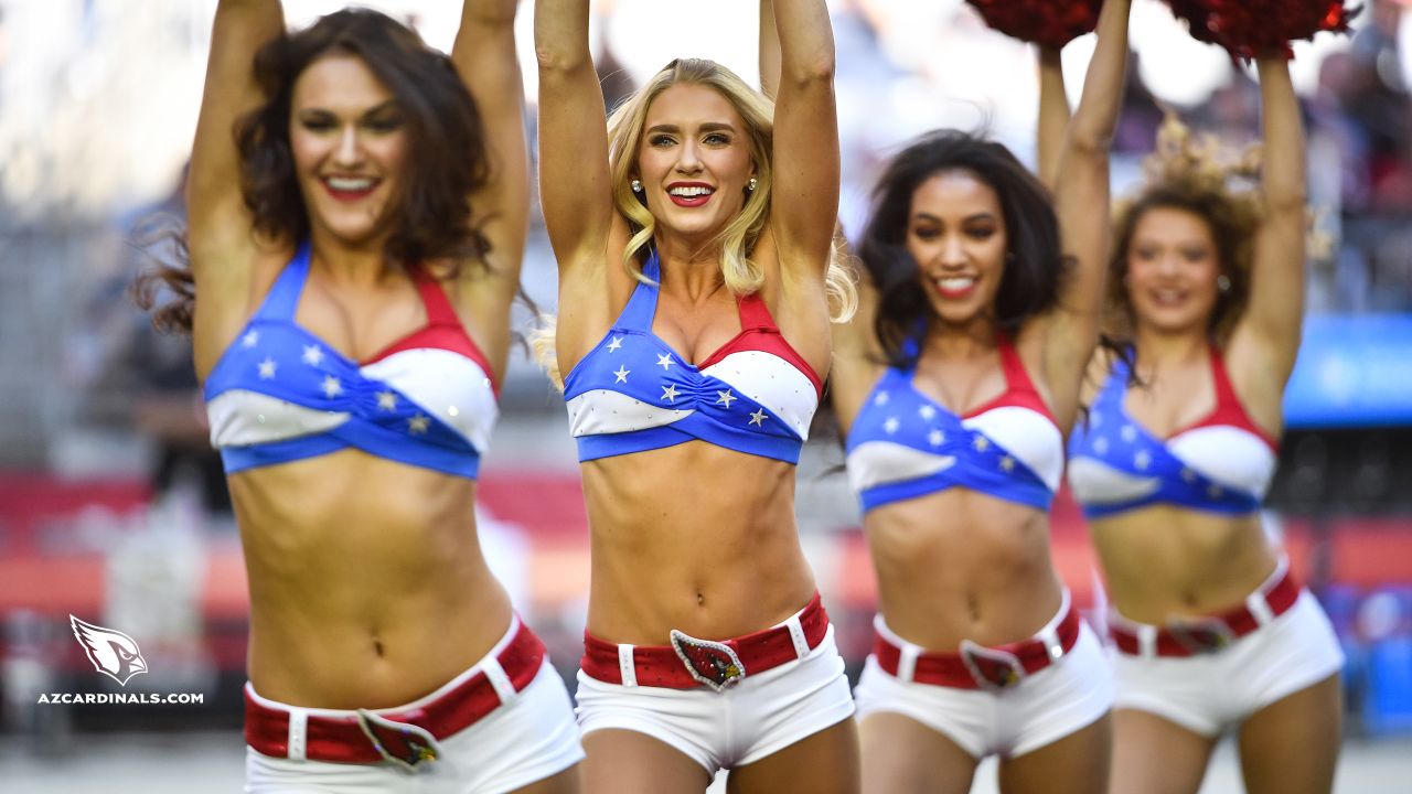 Images of Cardinals cheerleader Ashley from the 2018 season